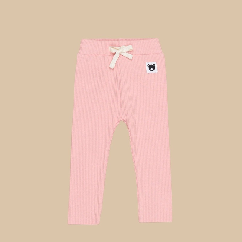 Huxbaby Organic Cotton Rib Leggings I Dusty Rose
