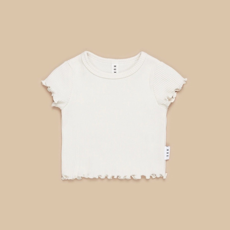 Huxbaby Rib Tee – Almond Milk