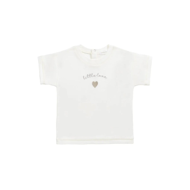 Jamie Kay Pima Cotton Mimi Top – Parchment Little Love Violet