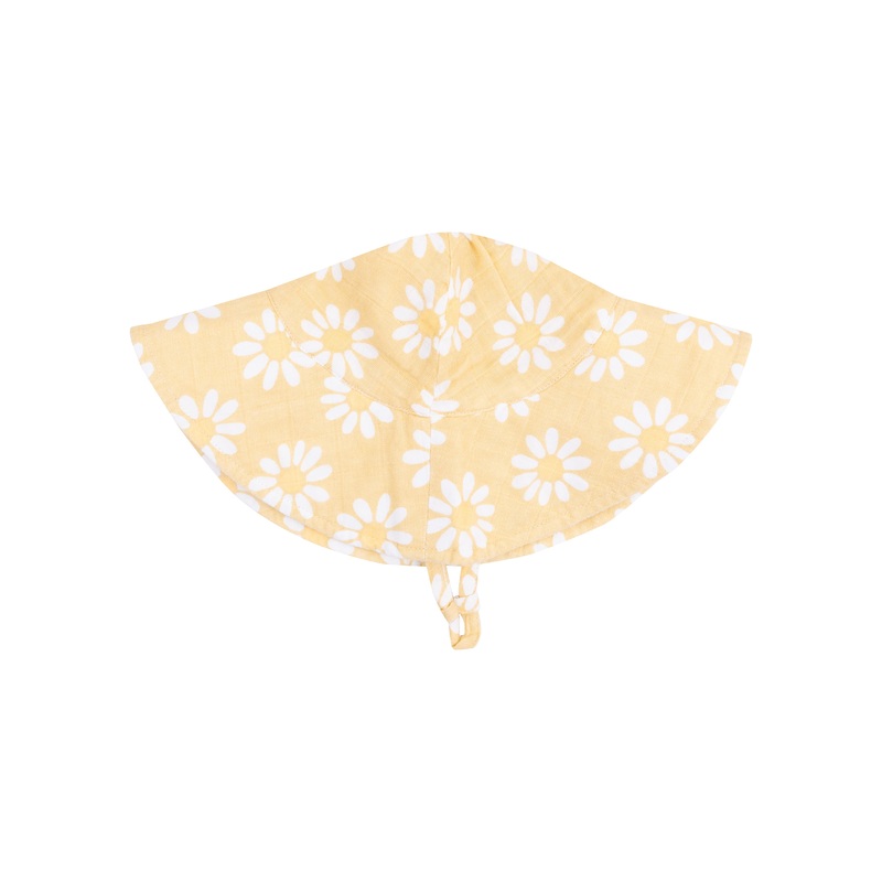 Yellow Mod Daisy Wide Brim Sunhat