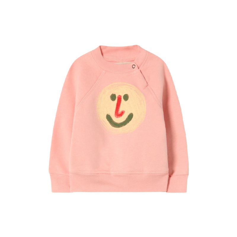 the animals observatory shark baby sweatshirt pink face