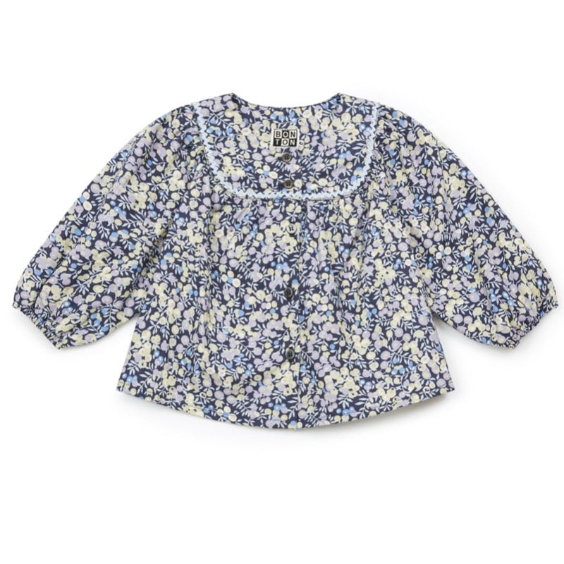 bonton liberty baby blouse blue