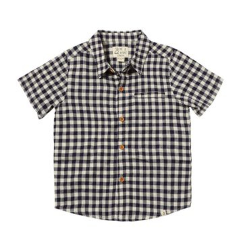 Newlyn Woven Shirt – Navy/White Plaid