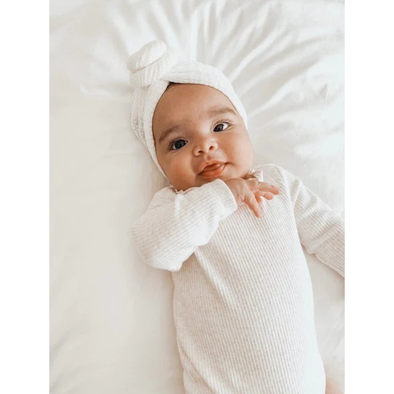 Waffle Knot Turban | White