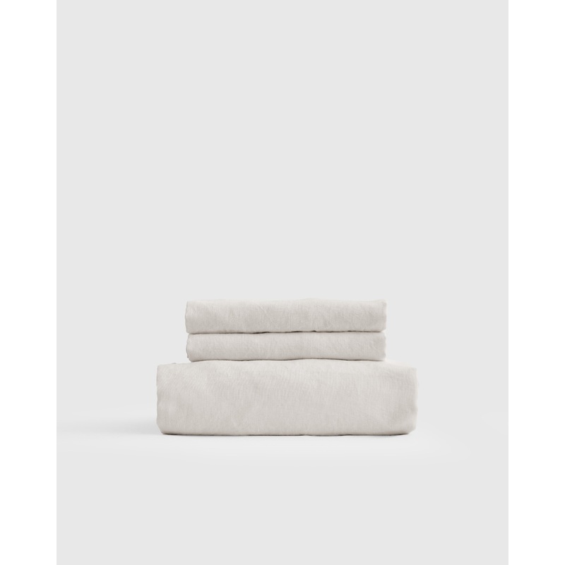 White Linen Sheet Set (Full)