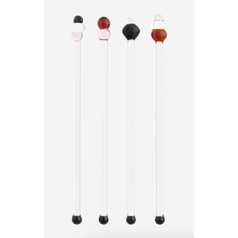 4-pack Glass Cocktail Stirrers
