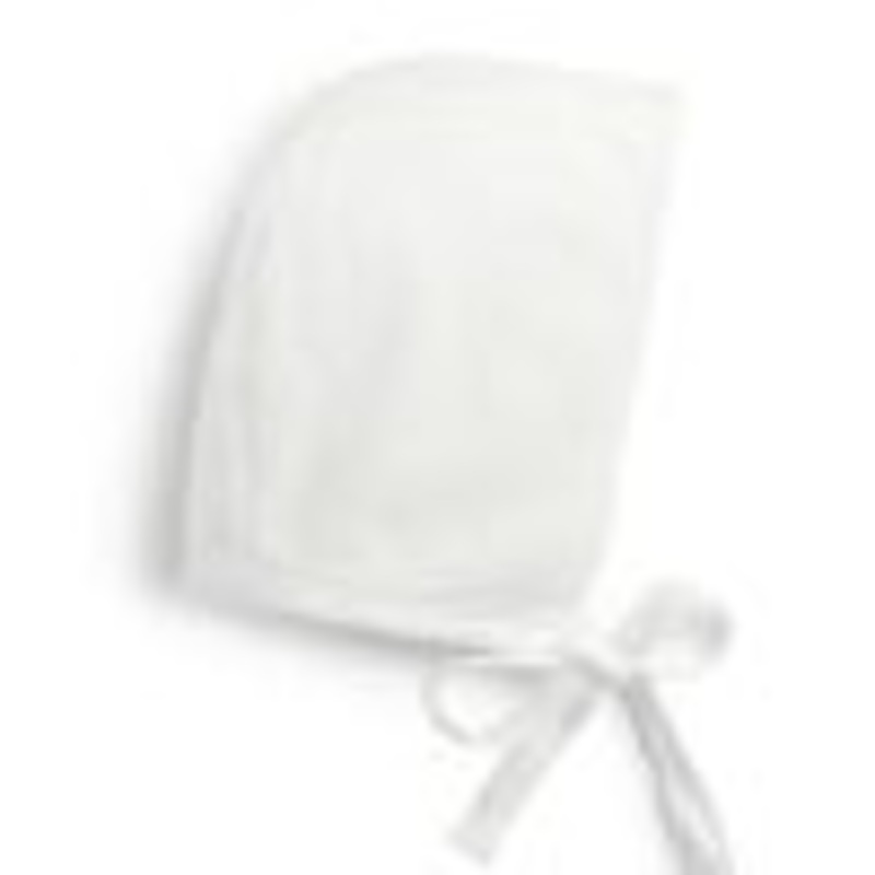 Baby Neutral Bonnet | Jacqueline & Jac | White Linen