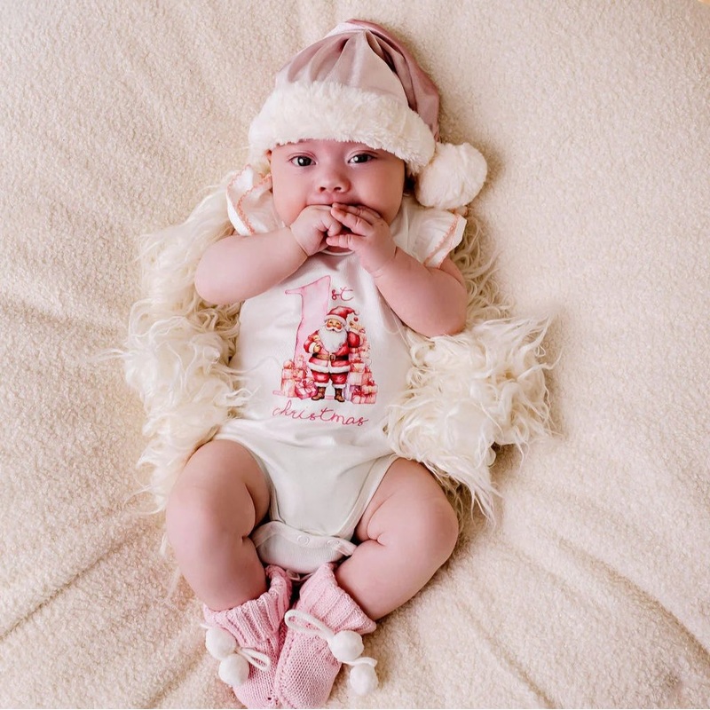 Confetti Kidz My First Christmas Bodysuit – Pink