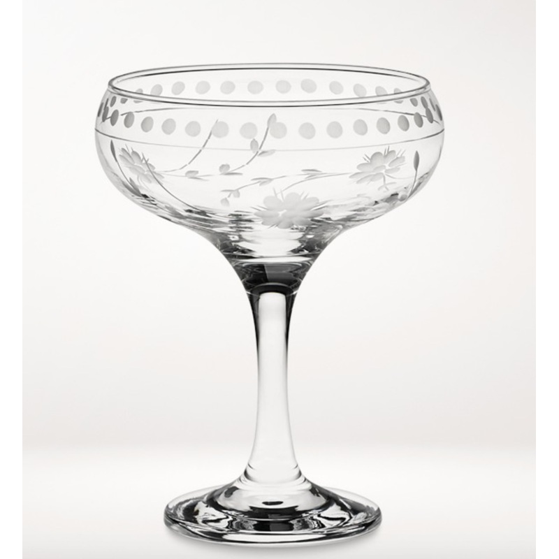 Vintage Etched Coupe Glasses S97421411