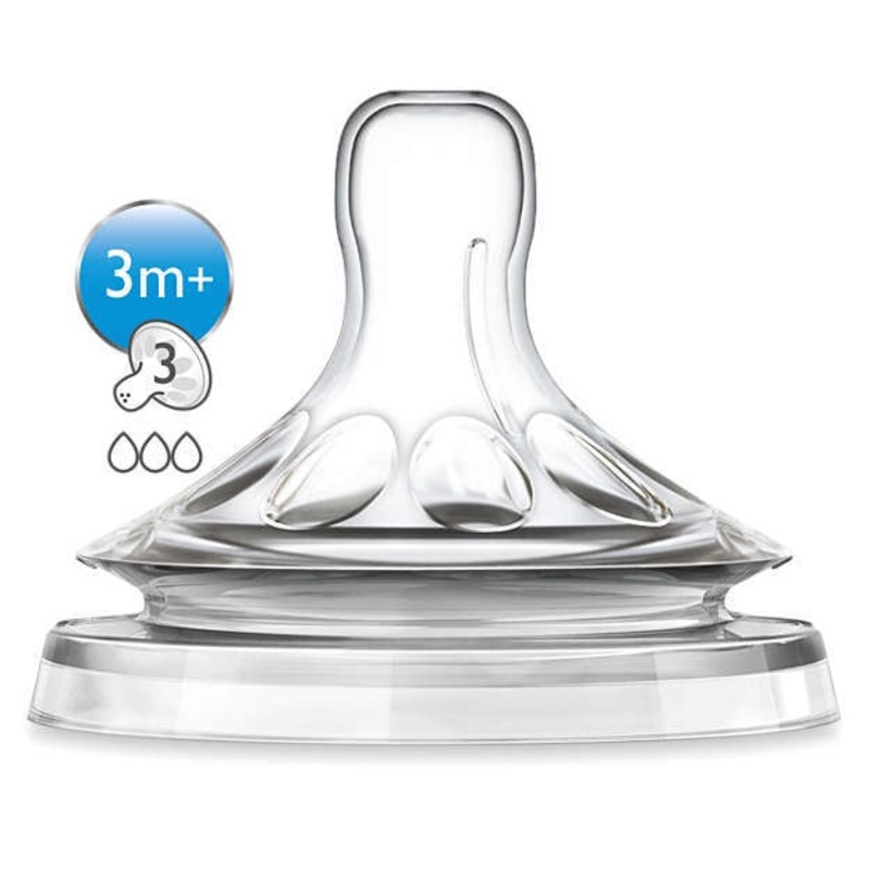 Avent Natural 3m+ Medium Flow Teat 2pk
