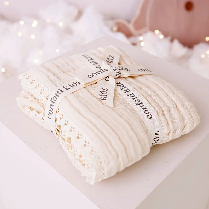 Confetti Kidz Muslin Blanket – Oatmeal