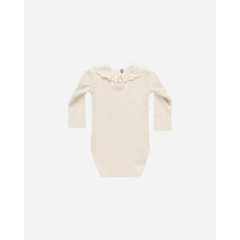 Ruffle Collar Bodysuit – Natural