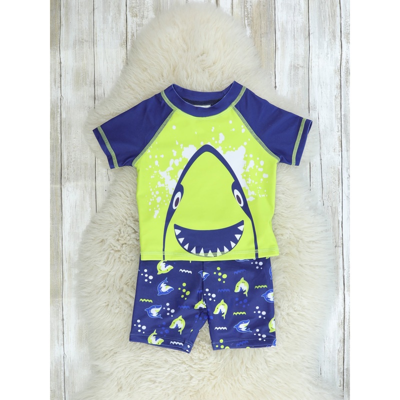 Shark Rash Guard & Swim Trunks