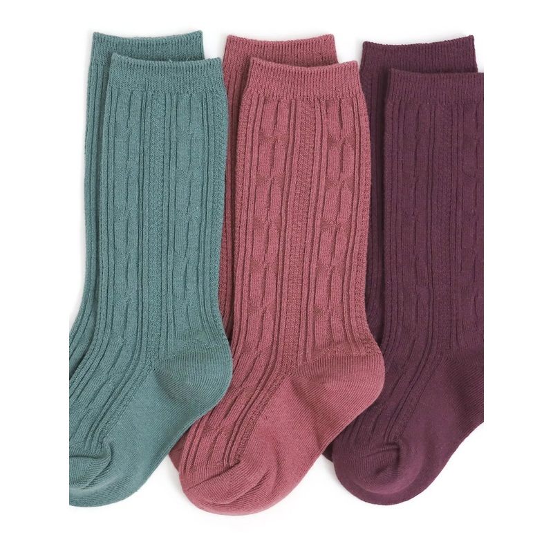 Denali Cable Knit Knee High Sock 3-Pack