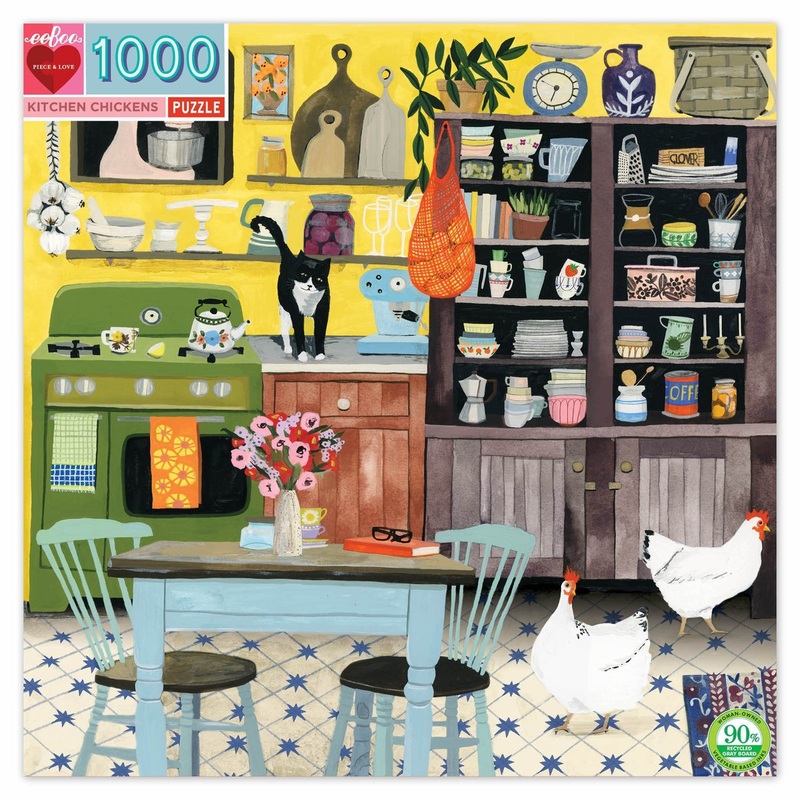 eeBoo kitchen chickens 1000 pc puzzle