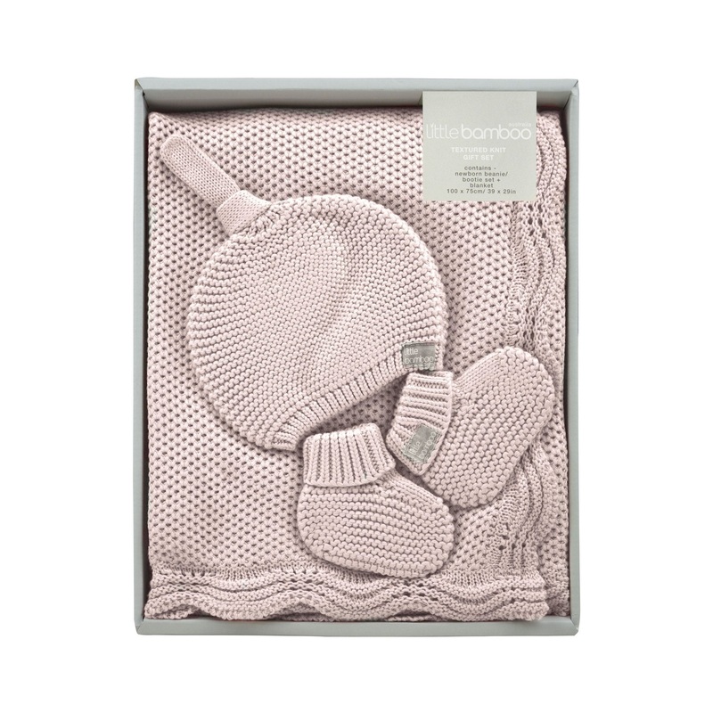 Little Bamboo Textured Gift Set – Dusty Pink