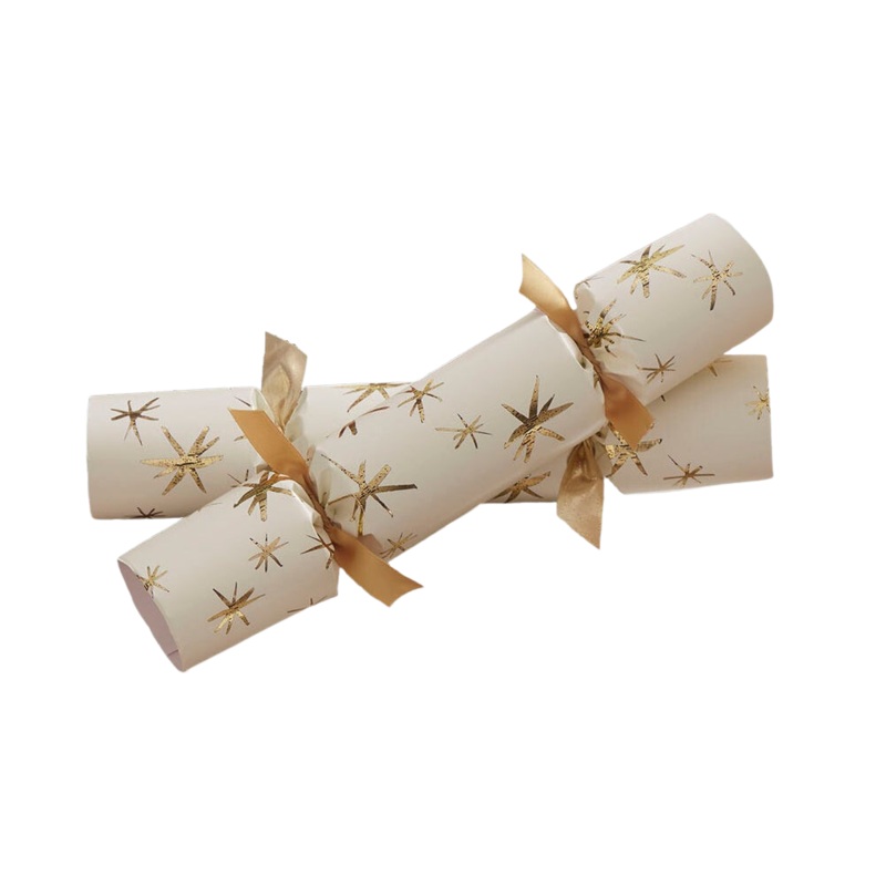 Luxury Celebration Crackers in Cream with Gold