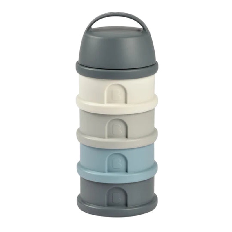 Beaba Stacked Formula Milk Container – Mineral Grey/Blue