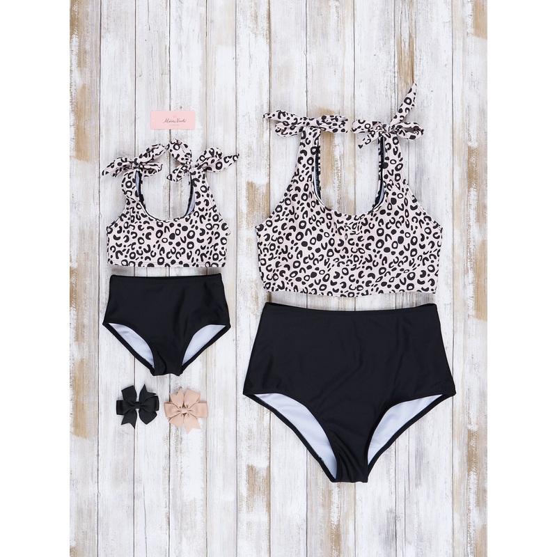 Mom & Me Leopard Two-Piece Swimsuit