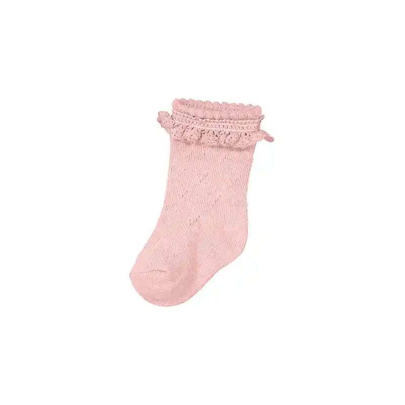 Knit Detail Socks 9761 Baby Rose