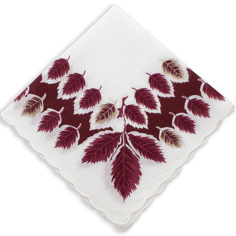 Leaf Handkerchief- Scalloped Edge- Assorted Colors