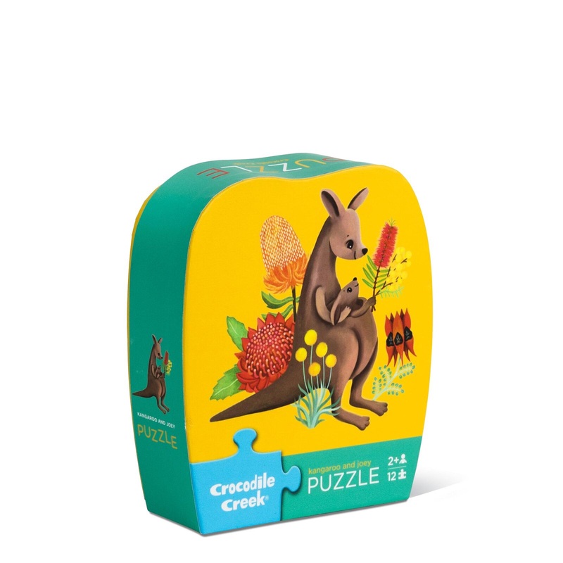 Crocodile Creek Mini Puzzle 12pc – Kangaroo & Joey