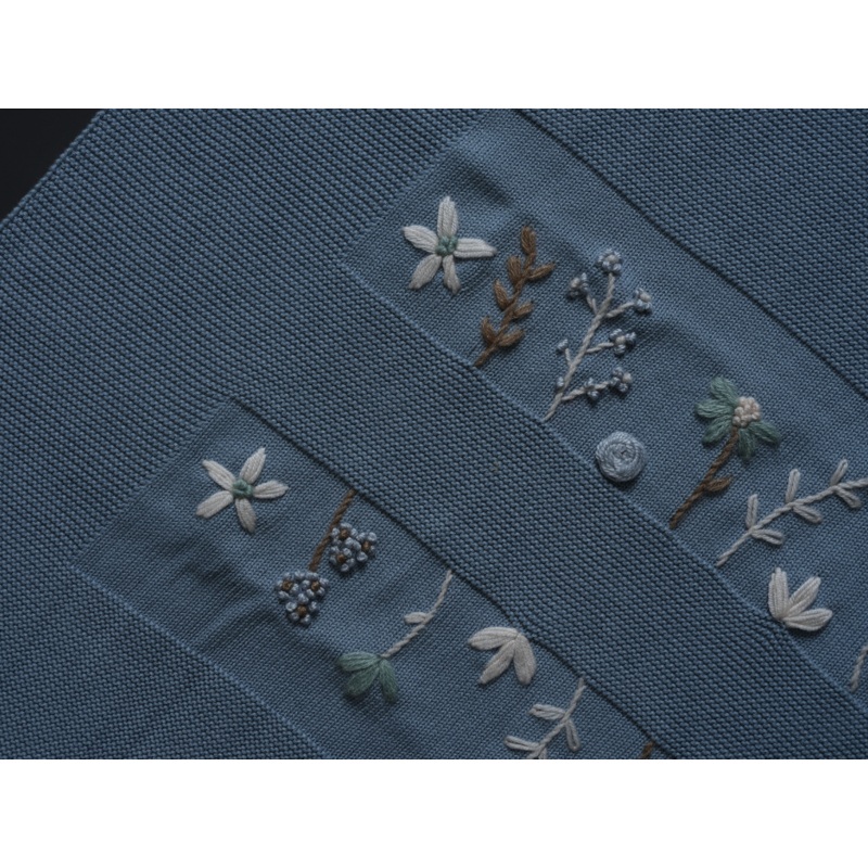 Inimini Embroidered Rectangular Floral Box