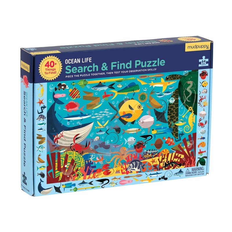 Mudpuppy Search and Find Puzzle 64 Piece – Ocean Life