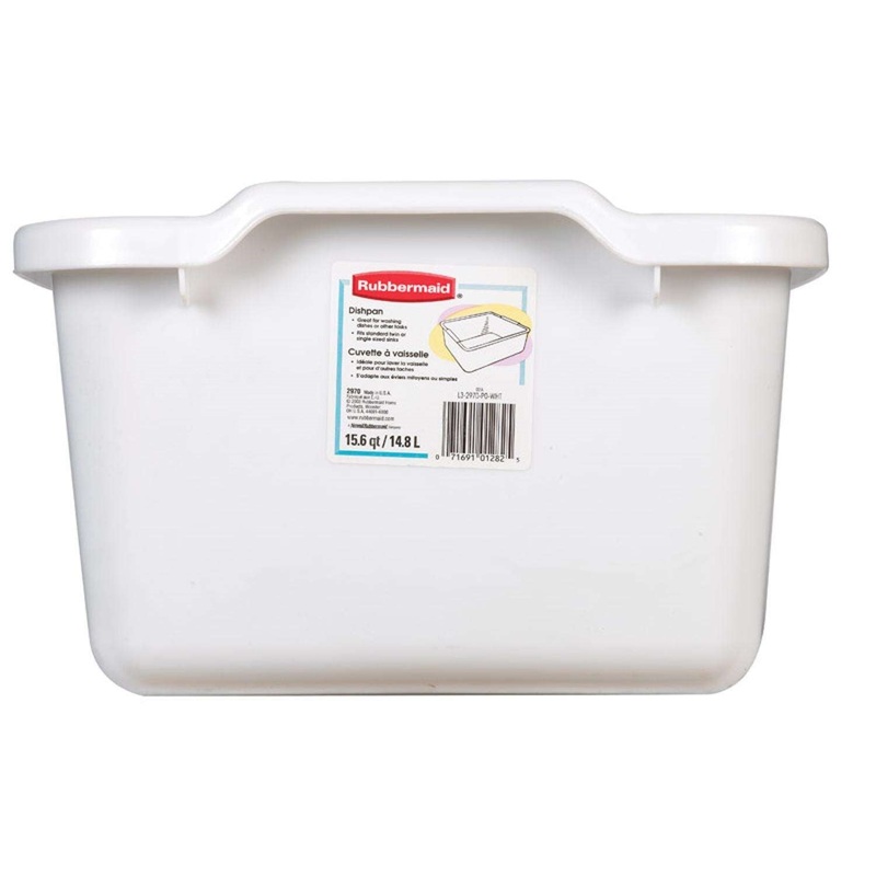 White Plastic Dish Pan 2970-AR WHT