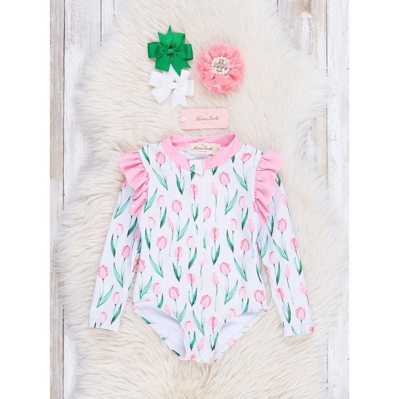 Tulip Garden Ruffle One-Piece Swimsuit