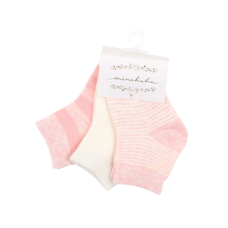 3 PK SOCKS – PINK MULTI