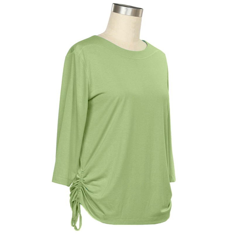 Women’s 3/4 Sleeve Camie Solid Tie Top 403C