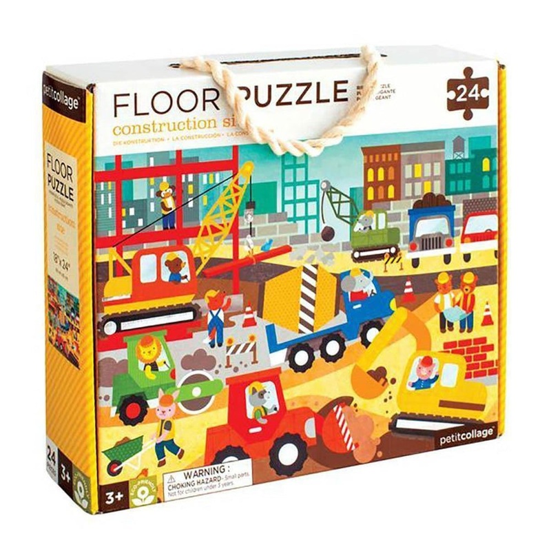 Petit Collage construction site 24 pc floor puzzle