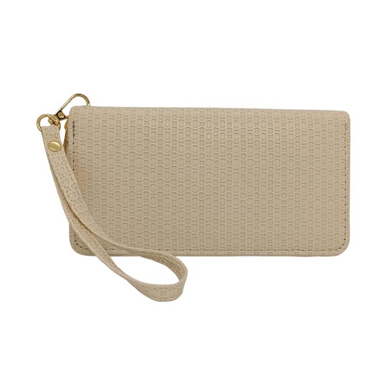 Textured Single Zipper Wallet WL763