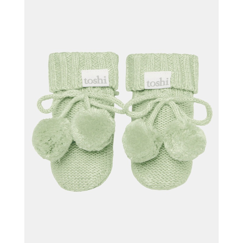 Toshi Organic Booties Marley Matcha in green