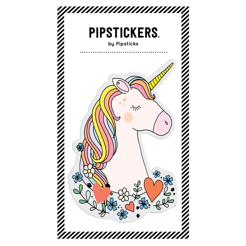 big puffy unicorn sticker