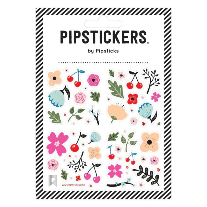 cherries and flowers sticker pack