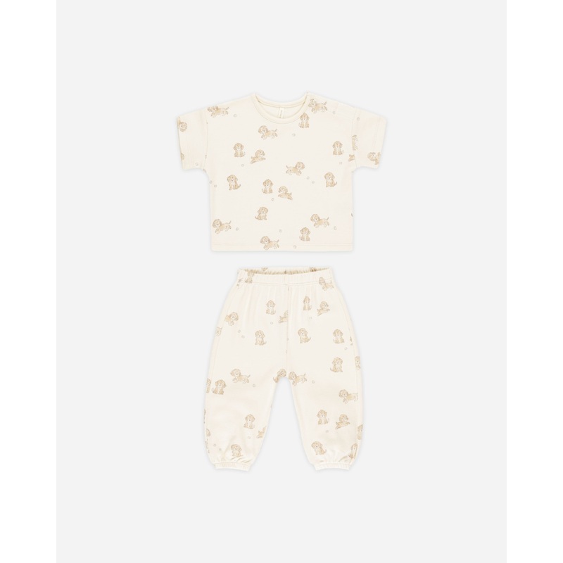 Jersey Tee + Pant Set || Puppies