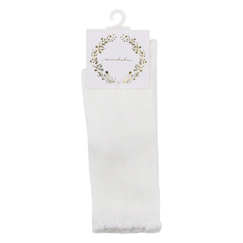 POINTELLE KNEE HIGH SOCKS – CLOUD