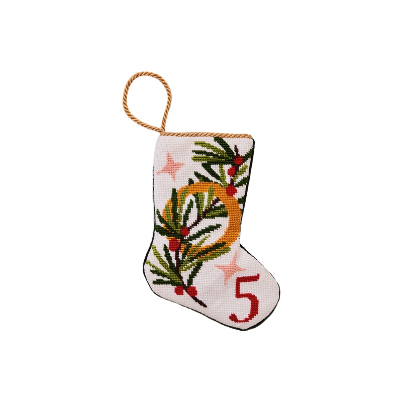 12 Days of Christmas Bauble Stocking, 5 Golden Rings