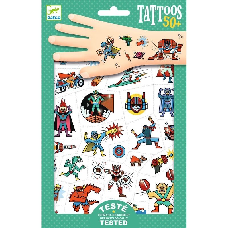 Djeco Tattoos – Heroes and Villains