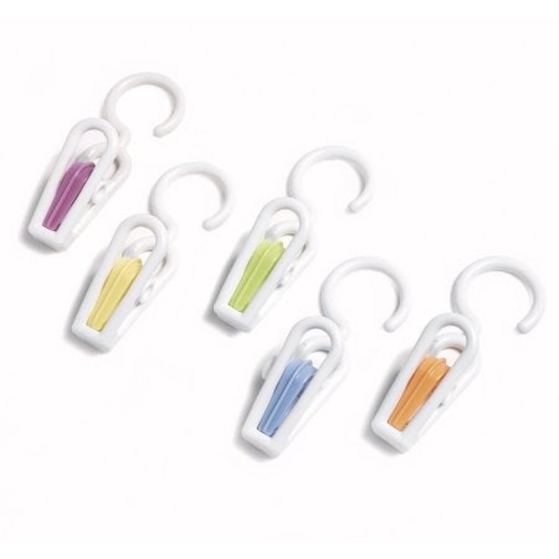 Plastic Heavy Duty Garment Hooks, Set of 5 6211-982-5