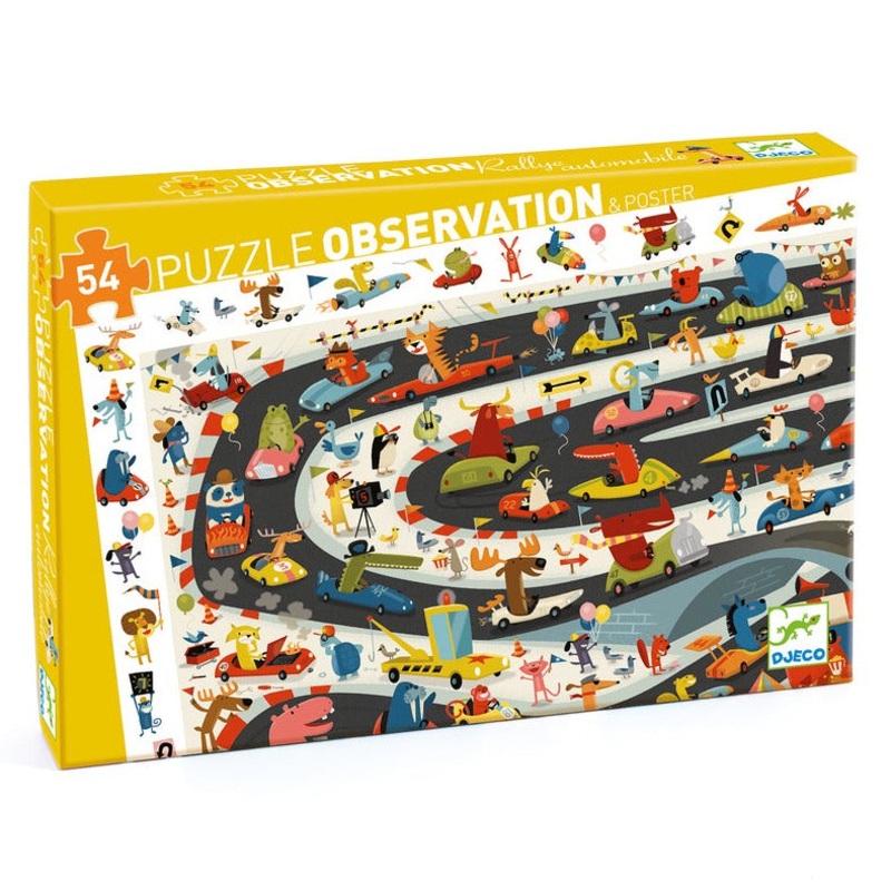 Djeco Observation 54 Pce Puzzle – Car Rally