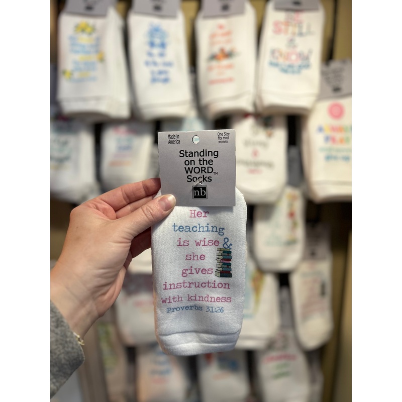 Her teaching is wise…- Standing on the Word Socks