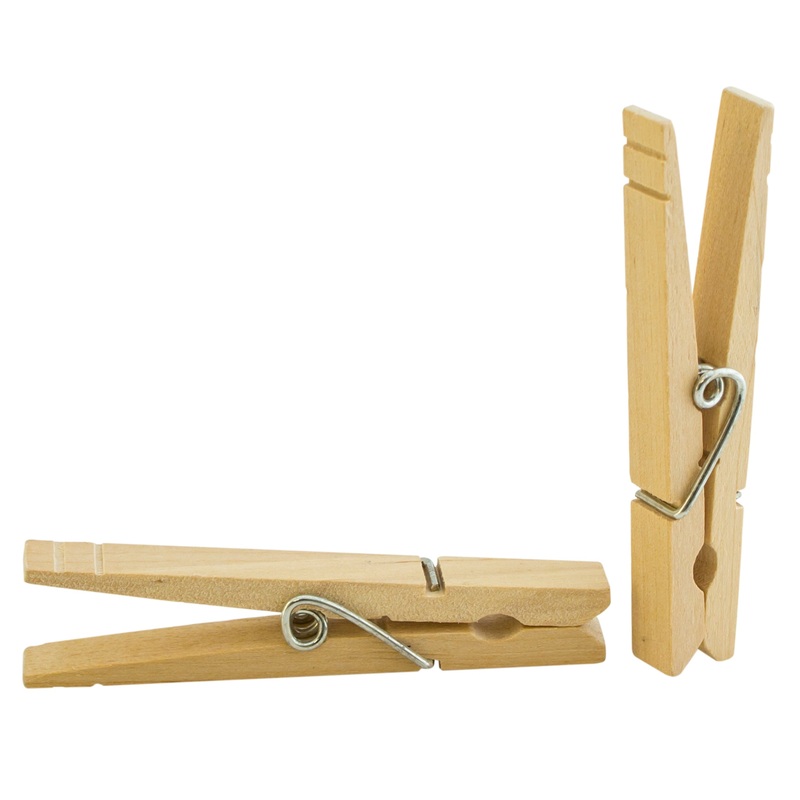 Large Wooden Clothespins 00030 00028