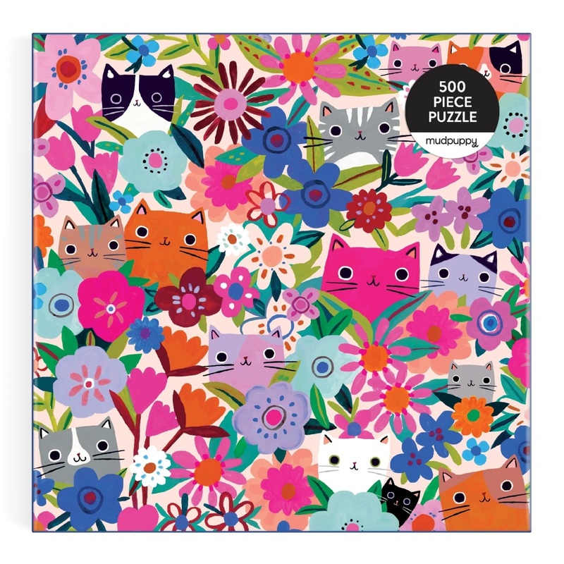 Mudpuppy blooming cats 500pc puzzle