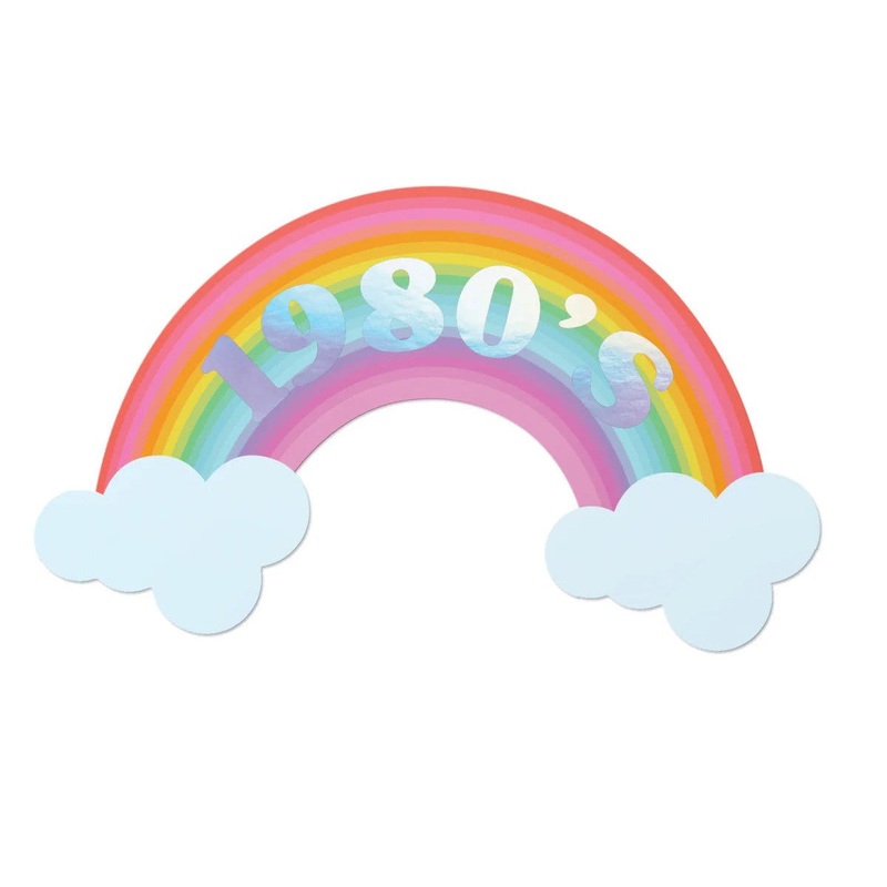 1980’s rainbow vinyl sticker