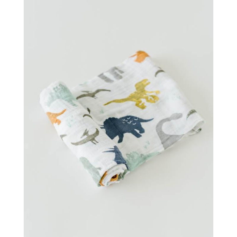 Dino Friends Cotton Muslin Swaddle Single