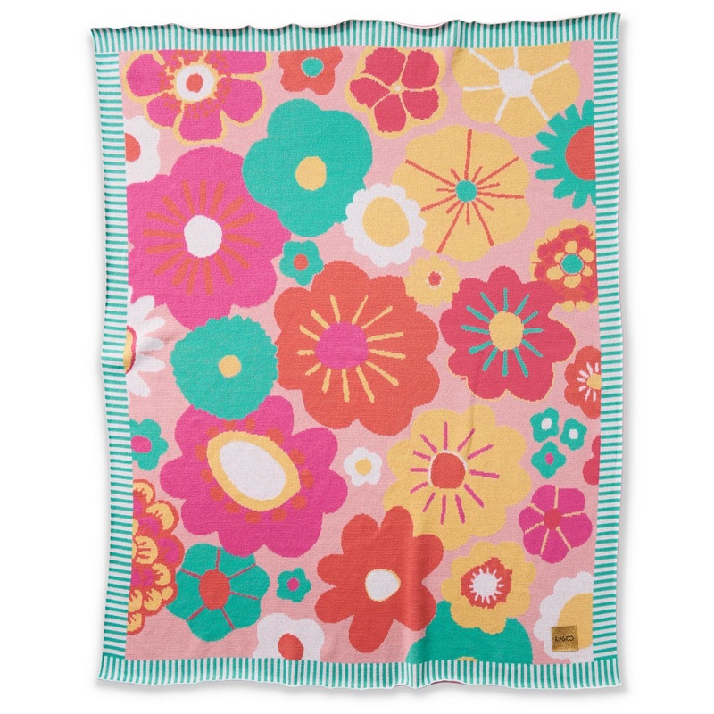 Kip & Co Flower Bed Cotton Blanket