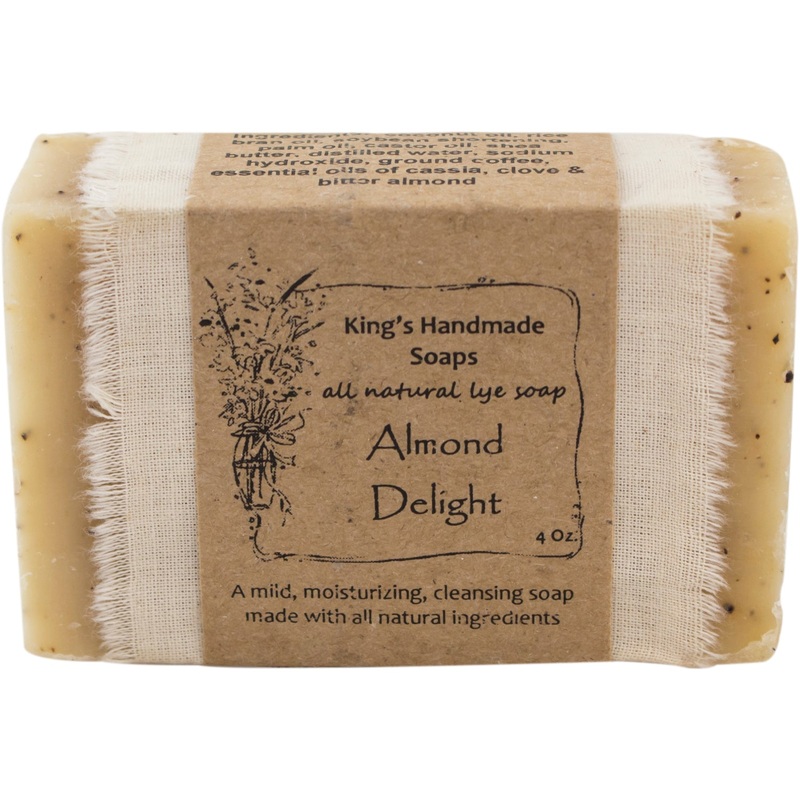 King’s Handmade All Natural Almond Delight Lye Bar Soap 07374291